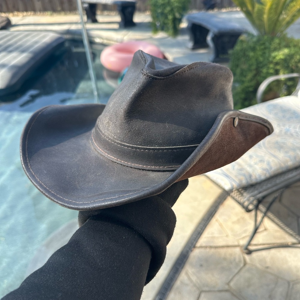 Aussie Leather Safari Hat